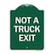 Signmission Designer Series Sign-Not Truck Exit, Green & White Aluminum Sign, 24" L, 18" H, GW-1824-23548 A-DES-GW-1824-23548 - alternate 1